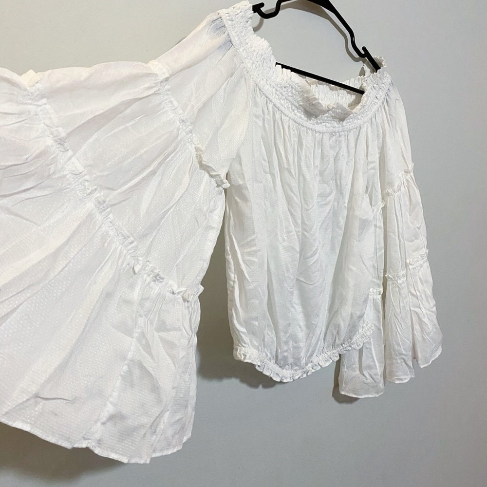 Free People Bohemian Flare Sleeve Blouse Small